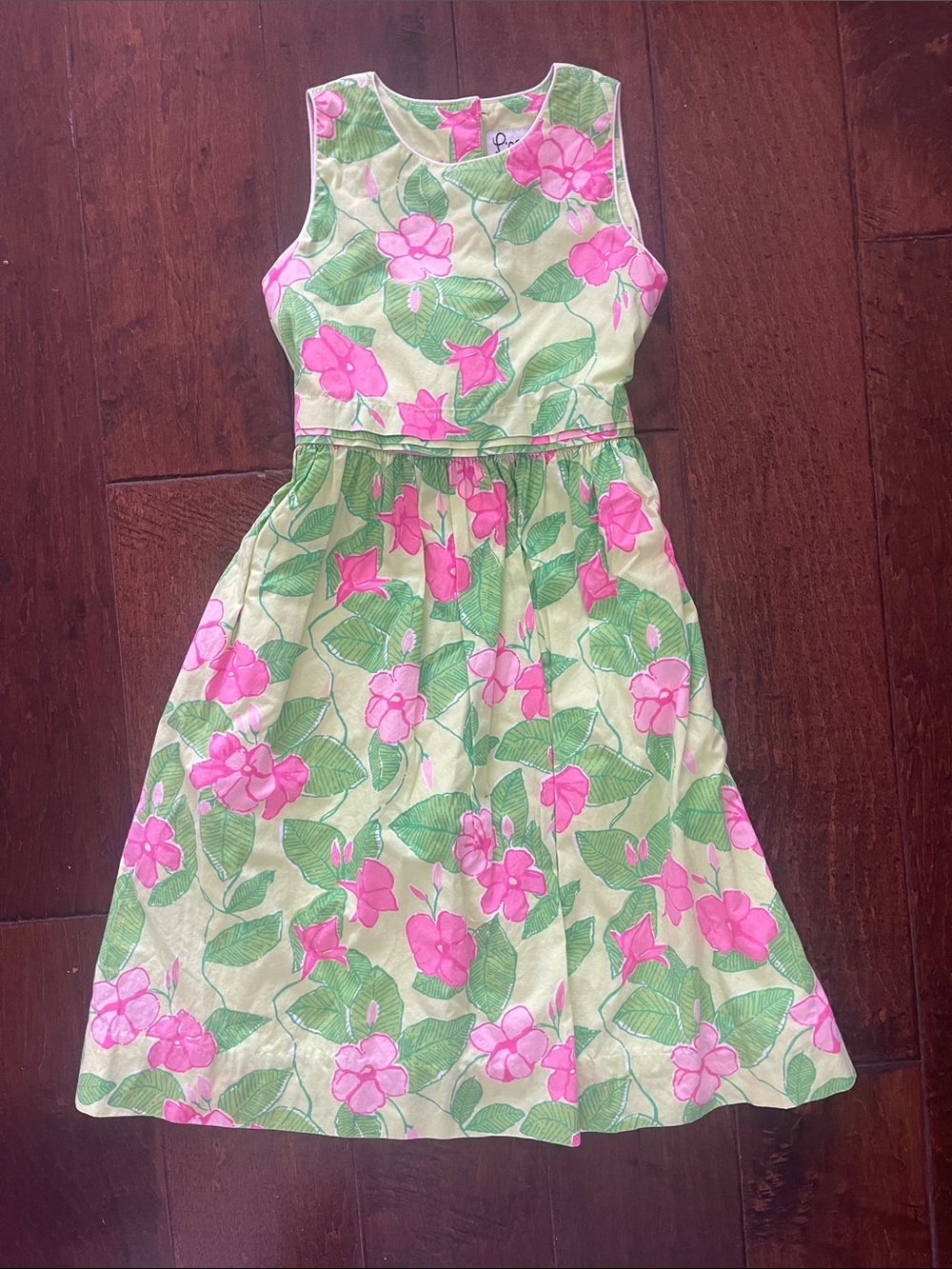LILLY PULITZER Girls Size 6 X Pink Floral Sleeveless Dress